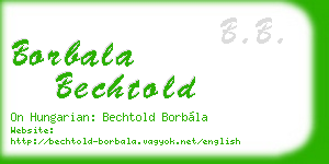 borbala bechtold business card